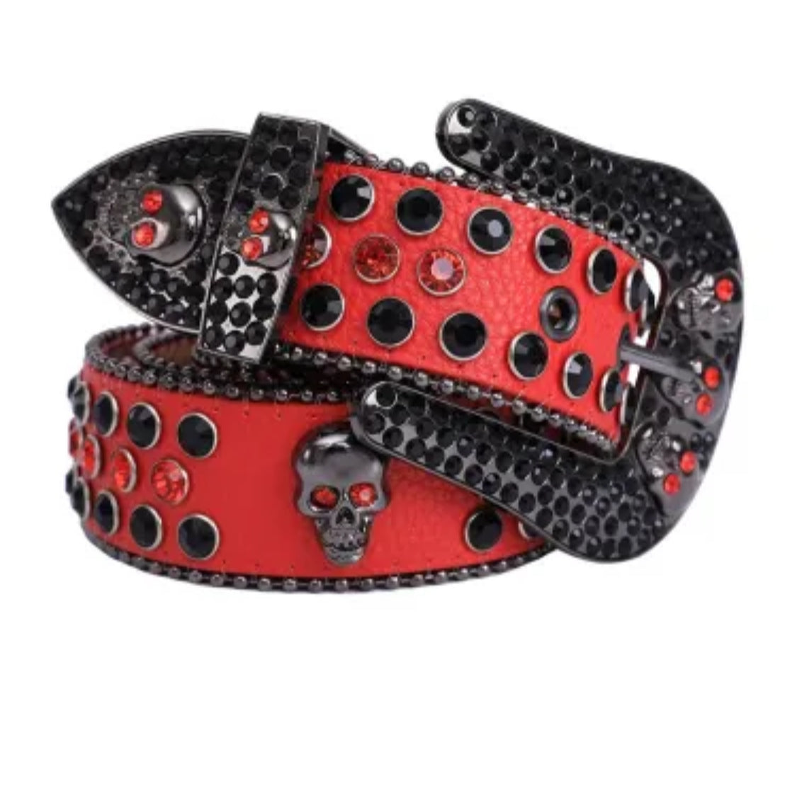 Cannabys Skull Rhinestone Belt