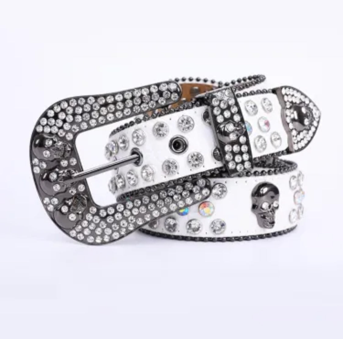 Cannabys Skull Rhinestone Belt